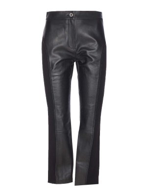 Pinko: leather trousers - Black Pizza Pants