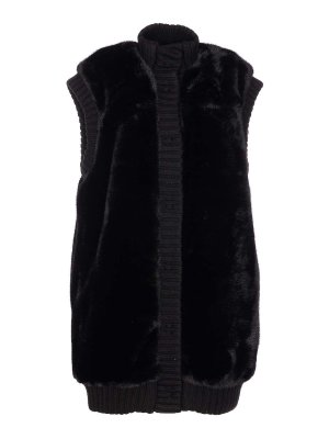 Pinko: waistcoats & gilets - Genovese Faux Fur Vest