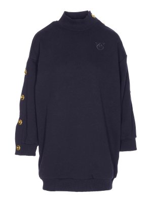 Pinko: crew necks - Blue Muesli Sweatshirt