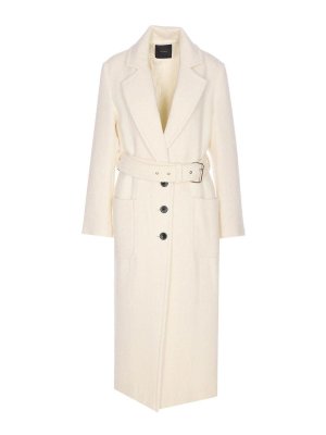 Pinko: long coats - White Cerfoglio Coat