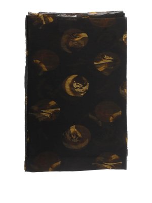 UMA WANG: scarves - Brown Emisfero Scarf
