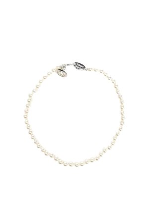 VIVIENNE WESTWOOD: Necklaces & Chokers - White Simonetta Pearl Necklace