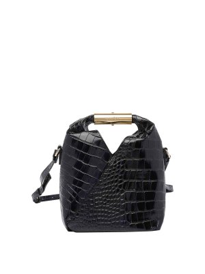 MM6 MAISON MARGIELA: cross body bags - Black Small Japanese Crossbody Bag