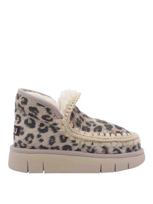 MOU: ankle boots - Eskimo Hairy Suede Booties