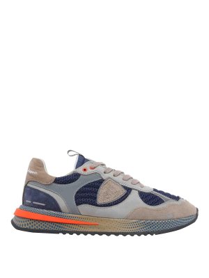 PHILIPPE MODEL: trainers - Blue Grey Olympique Sneakers