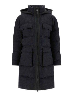 BRUNELLO CUCINELLI: padded jackets - Shiny Zipper Pull Long Down Jacket