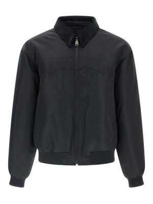 Maison Margiela: Chaquetas Bomber - Chaqueta Bomber - Negro