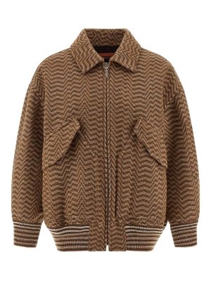 MISSONI: bombers - Chevron Pattern Bomber Jacket