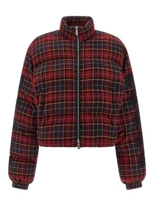 OFF-WHITE: padded jackets - Check Flan Arrow Spray Down Jacket