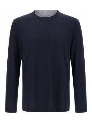 BRUNELLO CUCINELLI: t-shirts - Multi Layer T-Shirt