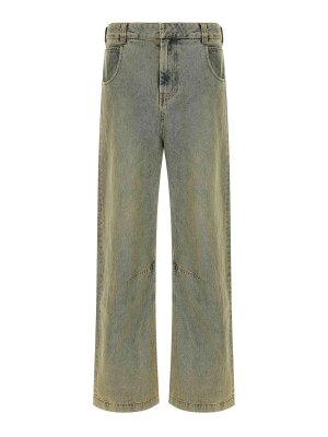 ENTIRE STUDIOS: straight leg jeans - Gem Surface Wave Jeans