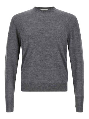 MA'RY'YA: Suéteres con cuello pico - Suéter Cuello Redondo - Gris