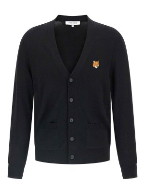 MAISON KITSUNÉ: Cardigans - Cardigan - Noir