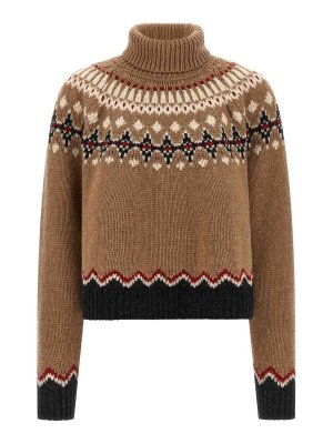 ALANUI: Strickpullover mit Rundhalsausschnitt - Rundhalspullover - Beige