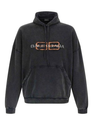 BALENCIAGA: Sudaderas y suéteres - Sudadera - Negro