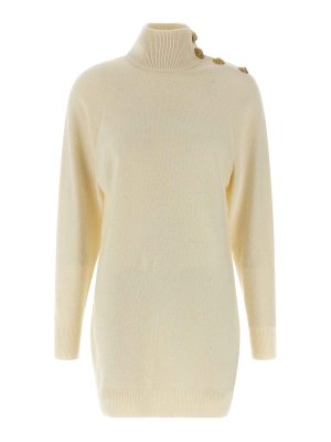 Balmain: Turtlenecks & Polo necks - Cashmere Wool Dress
