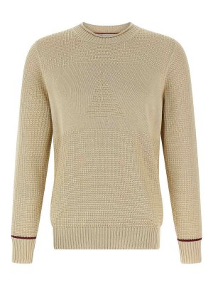 BRUNELLO CUCINELLI: Suéteres con cuello pico - Suéter Cuello Redondo - Beis