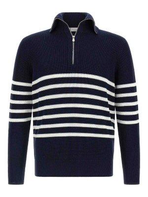 BRUNELLO CUCINELLI: クルーネック - クルーネック - ブルー