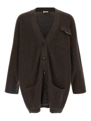 BRUNELLO CUCINELLI: Cardigans - Cardigan - Braun