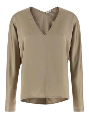 BRUNELLO CUCINELLI: Blusen - Bluse - Beige