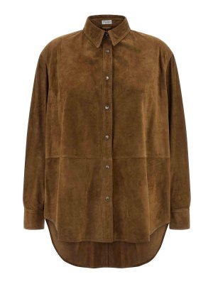 BRUNELLO CUCINELLI: Camisas - Camisa - Marrón