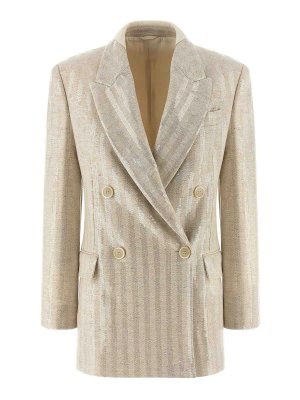 BRUNELLO CUCINELLI: Vestes de costume - Blazer - Beige