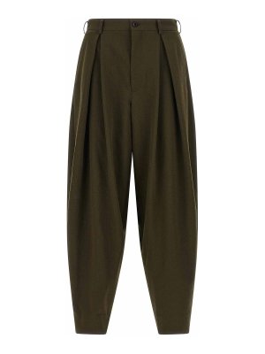 COMME DES GARÇONS HOMMES PLUS: casual trousers - Herringbone Wool Pants