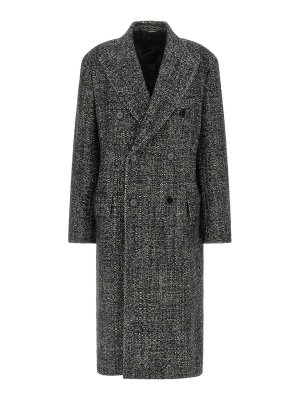 DOLCE & GABBANA: trench coats - Boucl Wool Coat