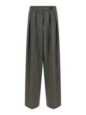 DRIES VAN NOTEN: Pantalons casual - Pantalons Décontractés - Gris