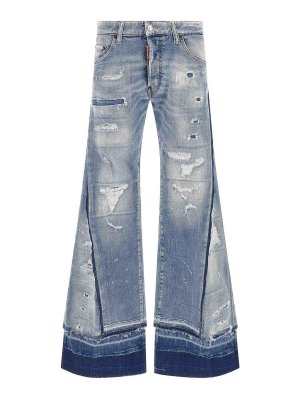 DSQUARED2: Jeans acampanados - Jeans Acampanados - Azul