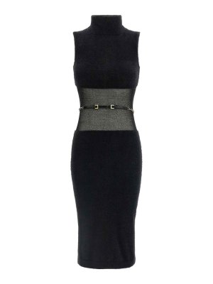 ELISABETTA FRANCHI: knee length dresses - Gauze Insert Dress