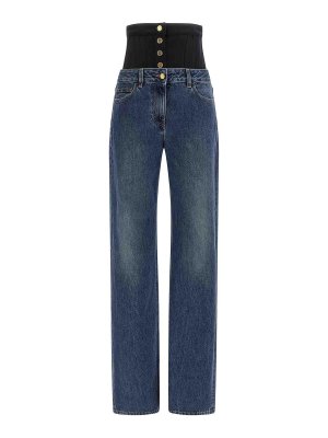 ELISABETTA FRANCHI: straight leg jeans - Bustier Insert Jeans