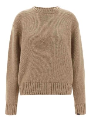 EXTREME CASHMERE: Strickpullover mit Rundhalsausschnitt - Rundhalspullover - Beige