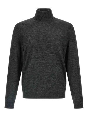 Hugo Boss: Suéteres con cuello pico - Suéter Cuello Redondo - Gris