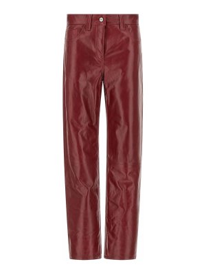 KHAITE: Pantalons en cuir - Pantalons En Cuir - Rouge Brun