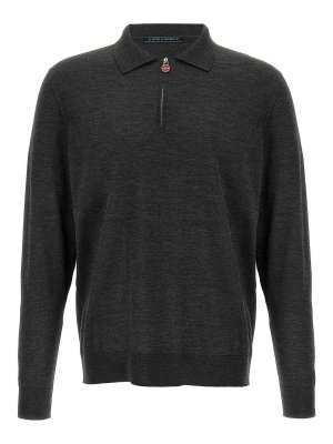 KITON: polo shirts - Halfzip Polo Shirt