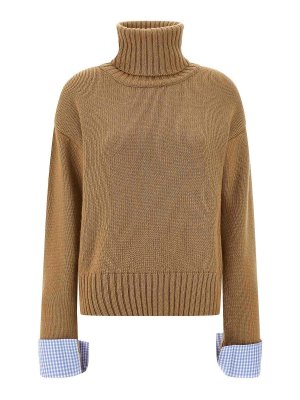 JEJIA: crew necks - Vichy Cuffs Sweater