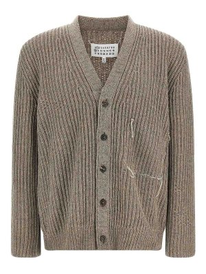 Maison Margiela: cardigan - Cardigan in lana