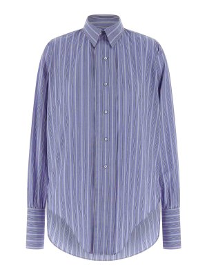 Maison Margiela: shirts - Striped Cotton Shirt