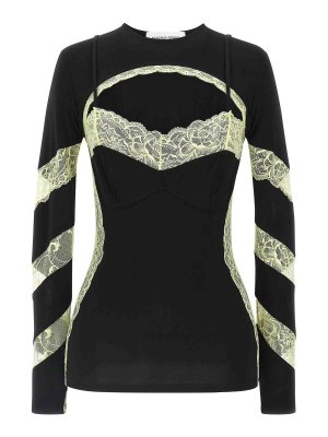 MARINE SERRE: Tops y camisetas sin mangas - Top - Negro