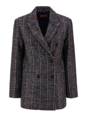 MISSONI: blazers - Sequin Tartan Blazer