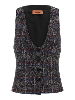 MISSONI: vests - Sequin Tartan Vest