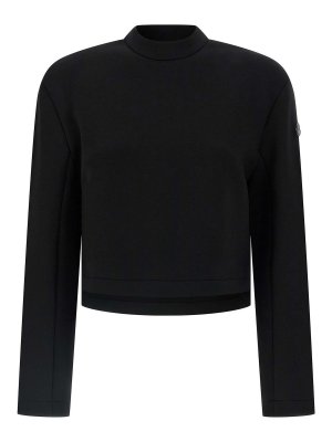 MONCLER: Sweatshirts & Pulls - Sweat-Shirts - Noir