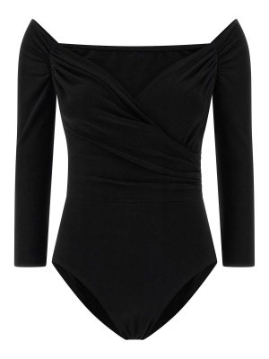 Norma Kamali: Top e canotte - Body con scollo a cuore