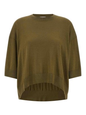 Nude: Strickpullover mit Rundhalsausschnitt - Rundhalspullover - Grün