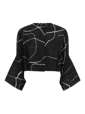 PLEATS PLEASE ISSEY MIYAKE: Cardigans - Cardigan - Schwarz