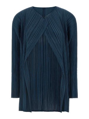 PLEATS PLEASE ISSEY MIYAKE: cardigan - Cardigan con pieghe morbide