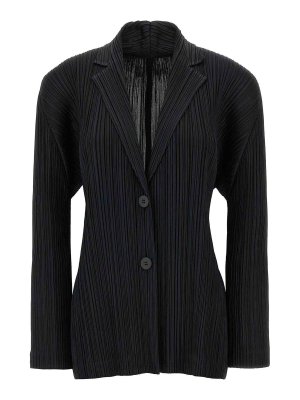 PLEATS PLEASE ISSEY MIYAKE: Blazer - Blazer - Negro