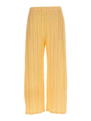 PLEATS PLEASE ISSEY MIYAKE: Pantalones casual - Pantalón Casual - Amarillo