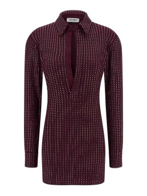 The Attico: Robes courtes - Robe Courte - Rouge Brun